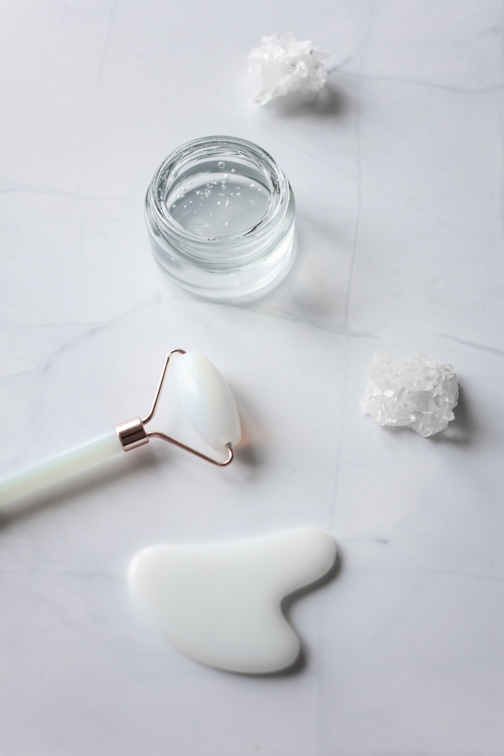 Skincare Tools on White Surface